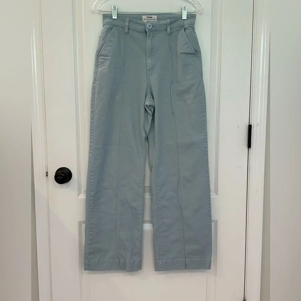 Cotton On Women’s Light Blue Cotton Flare Leg Pants Size 6